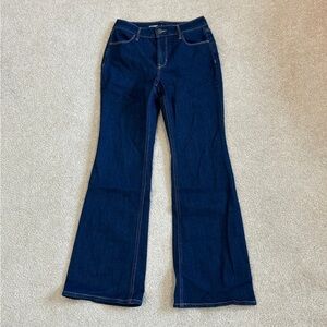 Old navy dark blue high rise wow flare jeans in size 2 petite
